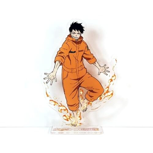 Enen no Shouboutai Fire Force Shinra Kusakabe GM acrylic stand figure model plate holder cake topper anime