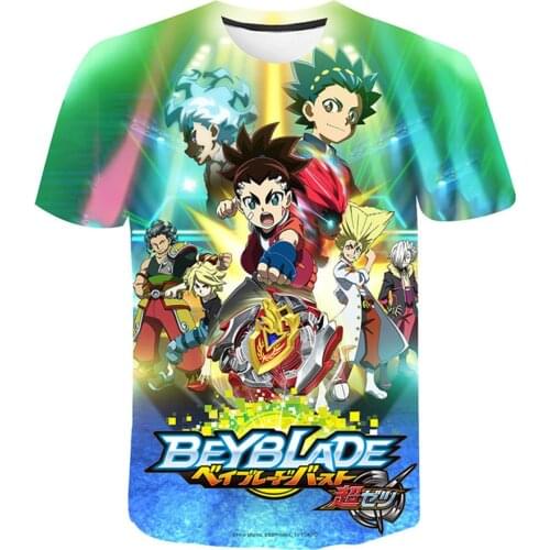 3D Printed Beyblade Burst T-shirt Men And Women Summer Fashion Short Sleeve T Shirts Casual Cool Streetwear Kids Tops Tees