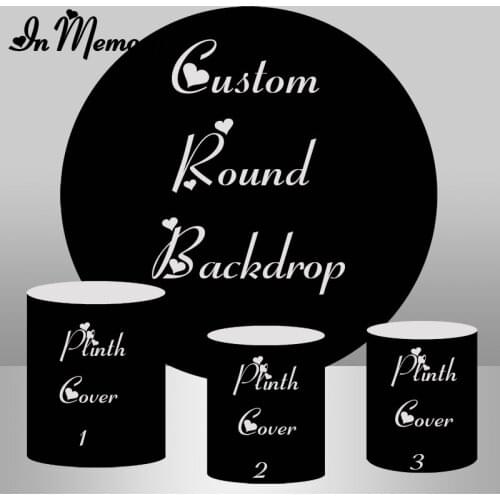 InMemory Photography Prop Special Link For Custom Round Circle Background Personalized Plinth Covers