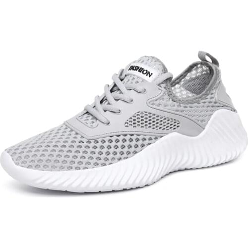 Summer Men Sneakers Fashionable Breathable Men Casual Running Shoes Hollow Mesh White Black Male Footwear Sports Tenis Trainers