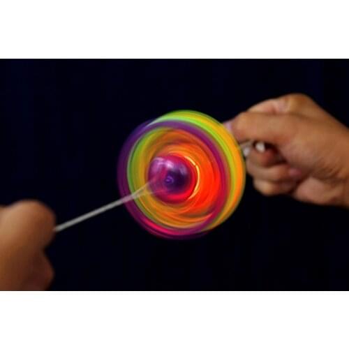 2021 China New Hot Flash Pull Line Led Flywheel Hot Fire Wheel Glow Flywheel Whistle Creative Classic toys for Children Gift