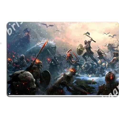 God Of War Metal Signs Club Mural personalized Mural Painting Tin sign Posters