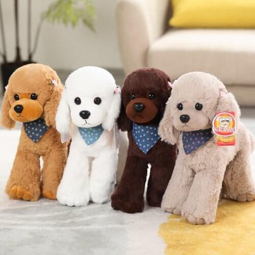 1 piece 32/38 cm kawaii simulation plush teddy dog doll plush soft puppy toy cute poodle pillow child girl birthday gift