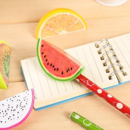 Kawaii Fruit Hand Pencil Sharpener Child Fanny Stationery School Supplies Crayon Tempera UY8