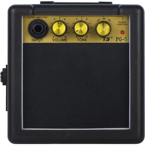 Mini Guitar Amplifier Amp Speaker 5W for Electronic Guitar Personal Practice Portable Black Amplifier with Battery guitar parts
