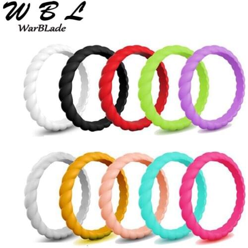 Fashion Silicone Ring Bands Hypoallergenic Crossfit Flexible Sports Silicone Finger Ring 10pcst For Men Women Wedding Rings