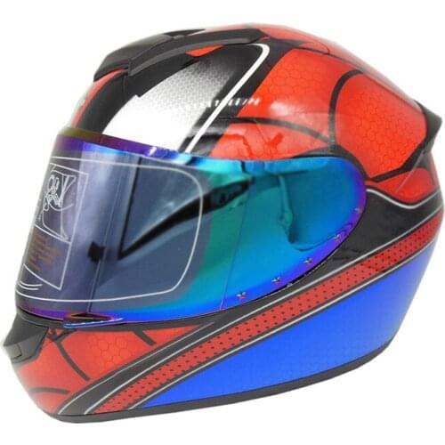 Spider motorcycle helmet mens and womens motorcycles cross-country racing anti fog full helmet for all seasons