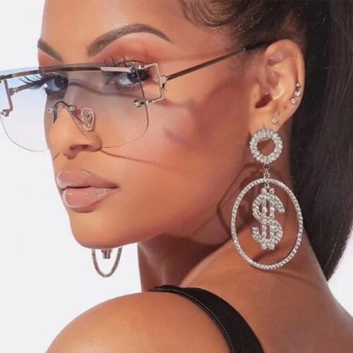 2020 New Earrings US$ Alphabet Coin Exaggerated Earrings Earrings Earrings Earrings