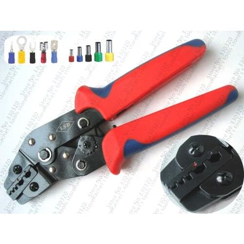Mini-style crimp tools for crimping wire end ferrules and insulated terminals,hand pliers DN-02WF2C