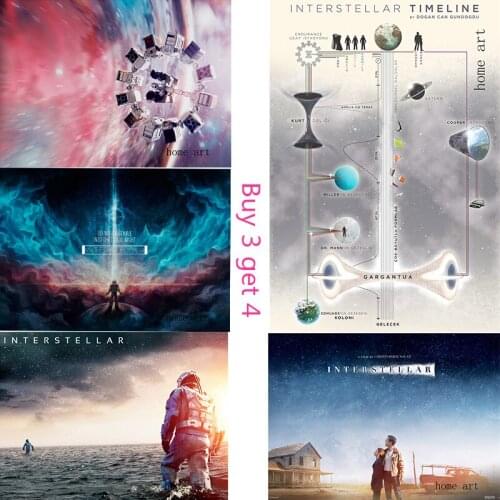 Interstellar Movie Posters Clear Image Wall Stickers Home Decoration Good Quality Prints White Coated Paper