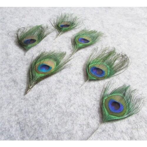 Craft 2-4to4-6cm beautiful natural peacock feathers eyes DIY feathers Decoration puffy wedding dress needlework Accessories
