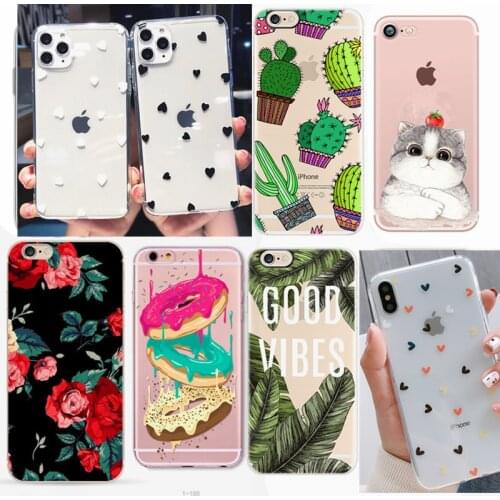 Transparent Phone Case For iPhone 6s 6 4.7 For iPhone6s iPhone 6 s Cases Donuts Coque Covers For iPhone 7 8 plus xs max xr 5s se