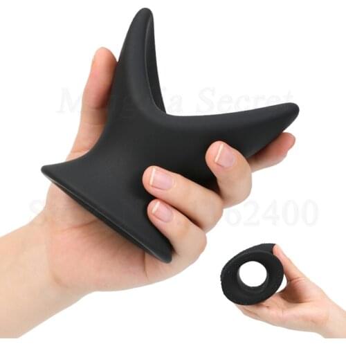 Silicone Hollow Anal Butt Plug Expander Huge Prostate Massager Vaginal Anal Dilator Anus Speculum Enema Sex Toys For Man Women