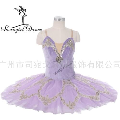 Lilac female Classical ballet tutu for stage performance tutu flower fariy professional ballet tutu