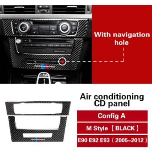 Car Styling Interior Mouldings Carbon Fiber Air Conditioning CD Panel Cover Trim M Performance Decoration Fit For BMW e90 e92 e