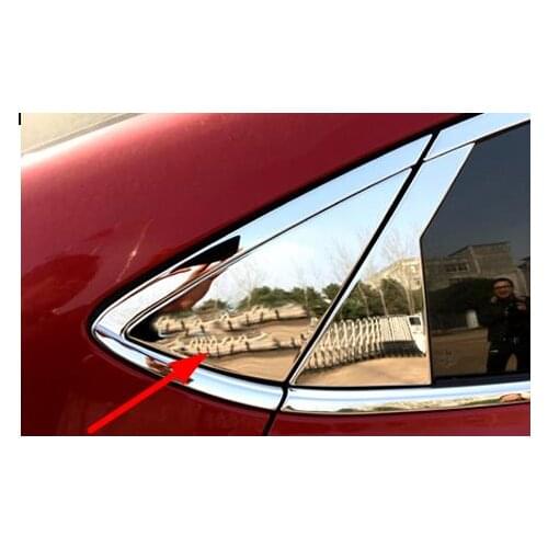 Stainless steel car window rear triangle trims for hyundai verna 2017 2018 2019 hyundai solaris