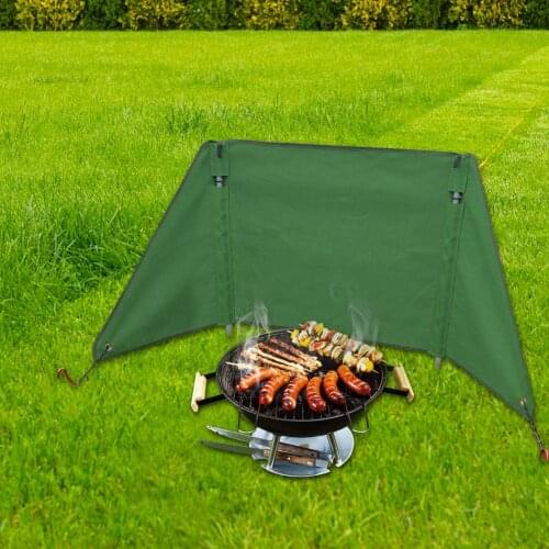 Outdoor Campfire Windshield Camping Grills Windscreen Windproof Strong Wear-resistant Curtain Wind Shield Camping Accessorise