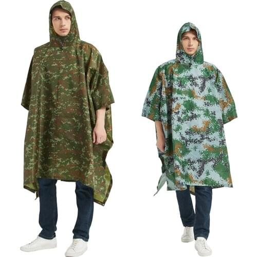 Outdoor Camping Raincoat Multipleuses Waterproof Hooded Rain Poncho 230x140CM Raincoat Camping Hiking Accessories
