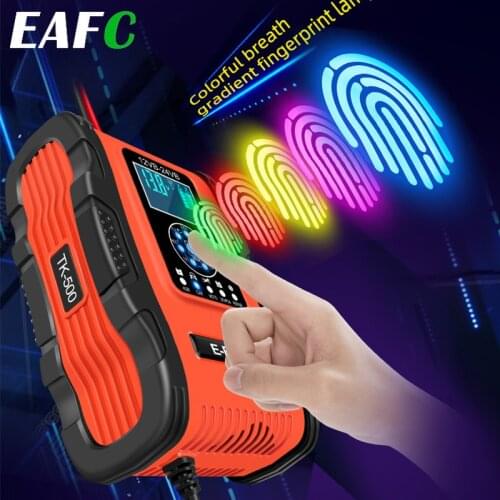 Car Battery Charger 12V~24V 12A 7 Stage Smart Full Automatic LiFePo4 Gel AGMWith LCD Display for Auto Motorcycle Truck