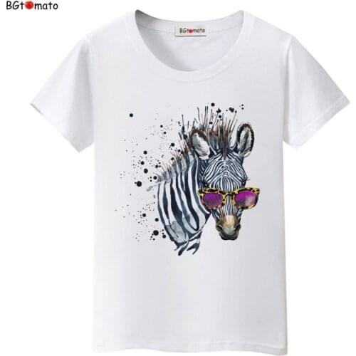 2021 Zebra leopard sunglasses t shirt womens fashion trend cool summer tops Brand Good quality casual tee shirts