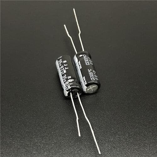 10pcs 82uF 35V Japan ELNA RJJ Series 6x15mm Low Impedance High Reliability 35V82uF Audio Aluminum Electrolytic Capacitor