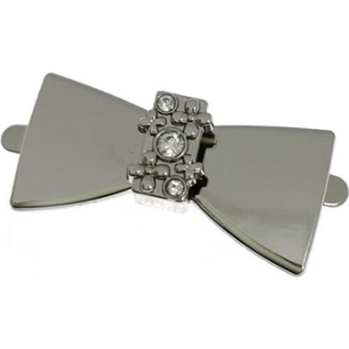 10 Pieces 38*18 MM Wallet Bowknot Zinc Alloy Trademark Decorative Buckle Leather Luggage Accessories Bag Tags Metal Labels