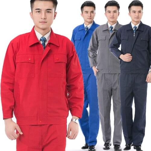 100Cotton Worker clothing for men women workman Coverall Factory uniform Wear-resistant Repairman Auto car workshop welding suit