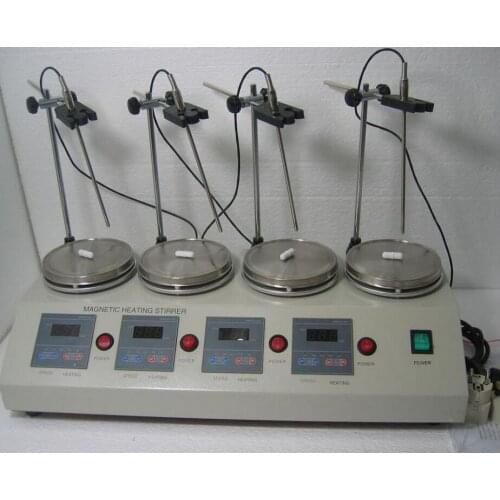 4 heads multi unit Digital display thermostatic Lab magnetic stirrer mixer with hotplate blending High quality ne