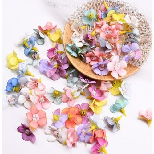 50pcs 22 Colors Mini Daisy Flower Heads Silk Artificial Flower for Party Home Decor DIY Wedding Wreath Headdress Accessories