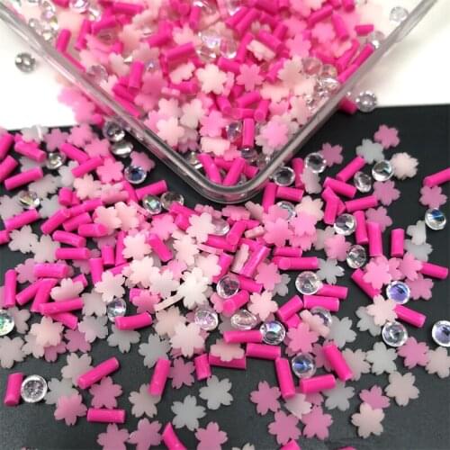 60g Cute Mix Polymerclay,Soft Clay Sprinkles With Diamond For Kids Diy/Craft Diy Make/Nail Art/Scrapbook Decoration/Craft Filler