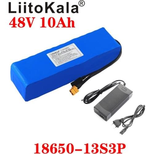 LiitoKala e-bike battery 48v 10ah li ion battery pack bike conversion kit bafang 1000w and charger XT60 Plug