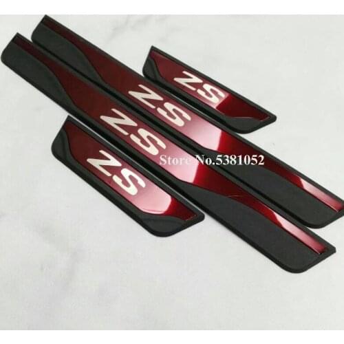 Car Sticker For MG ZS 2017 2018 2019 Door Sill Kick Scuff Plate Protector Guard Pedal Trim For MG ZS 2017 2019 2020 Accessories