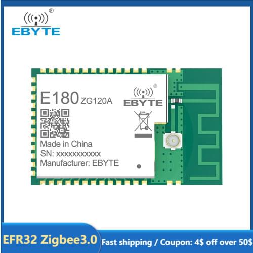 EFR32 Zigbee3.0 Wireless Module SoC 2.4GHz Long Range Data Transceiver Zigbee Touch Link For Smart Home System E180-ZG120A