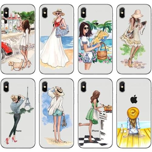 Hot Summer Pretty Girl Lady Phone Case for iPhone 12 Mini 11 Pro X XS Max XR 8 7 6 6s Plus Soft Clear Phone Cover