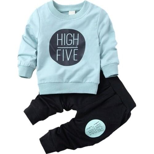 Children Clothes Baby Boys Girls Shirts Pants 2Pcs/sets Kids Toddler Clothing Infant Casual Tracksuit Spring Autumn CZF034