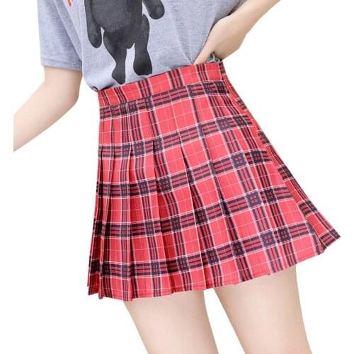 Plaid Summer Women Skirt High Waist Stitching Student Pleated Lady Skirts Women Cute Sweet Girls Dance Mini Skirt Set Y2k Skirt