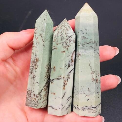 Natural Brews Gade Stone Crystal Point Hexagon Column Home Decoration Chakra