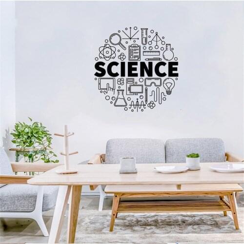 Scientific equipment Wall Decal Sticker Science Education For Classroom School Room Decor Vinyl DW20104