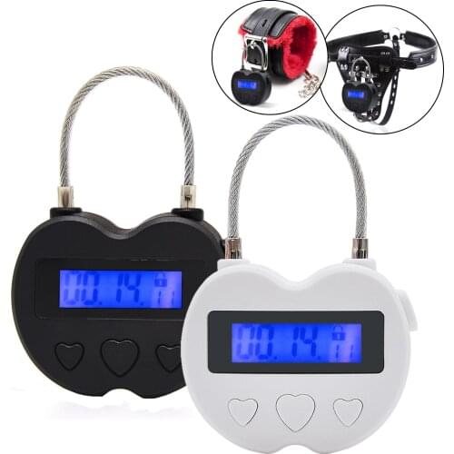 New Time Lock Fetish Handcuffs Mouth Gag Electronic Timer Bdsm Bondage Restraints Chastity Couples Toys Adult Game Bondage Lock