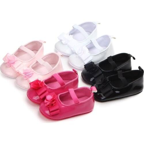 New autumn Newborn baby shoes baby Girl toddler shoes Soft Sole flowers single princess shoes First Walkers Crib Shoes