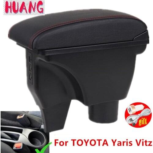 For TOYOTA Yaris armrest For TOYOTA Yaris Vitz Car armrest box car accessories central storage box Retrofit parts with USB