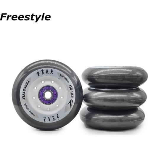 Slalom wheel with original Hyper Grip H+G inline skates wheel quality 83A durable PU FSK performance captain America 80mm rodas