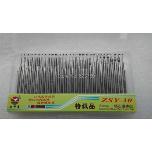 RZZ Dremel Rotary Tool Drill Bit Diamond Burrs Bur Bit Diamond Mounted Point Set Free Ship