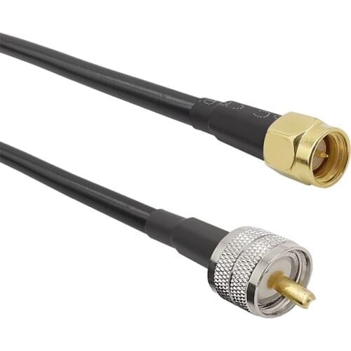 SMA Male to UHF Male SO239 PL259 Connector RF Pigtail Cable LMR195 Handheld Radio Antenna Cable for Most Yaesu 1/3/5/8/10/12/15M