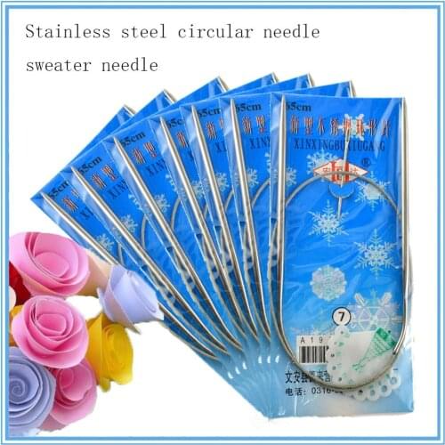 New Arrive 1Pcs Hot Sale Stainless Steel Circular Knitting Needles Crochet Needles for Knitting Weaving Pins Needlework Tools