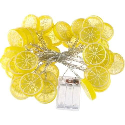Lemon Fairy String Lights Battery Operated Fruit Shape LED String Lights For Wedding Festival Party Garden Decoration