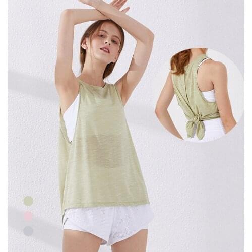 Sleeveless Split Back Yoga Top Relaxed Sports Vest Lightweight Performance Fitness Shirt Gym Tank Top Quick Dry Activewear Tops