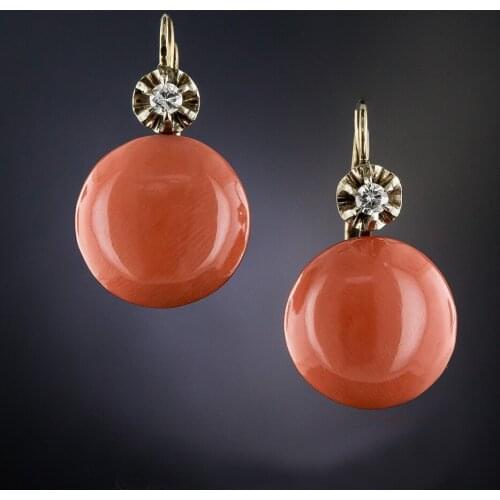 Vintage Gold Color Water Drop Orange Stone Dangle Earrings for Women Punk White Zircon Earring Boho Jewelry Anniversary Gift