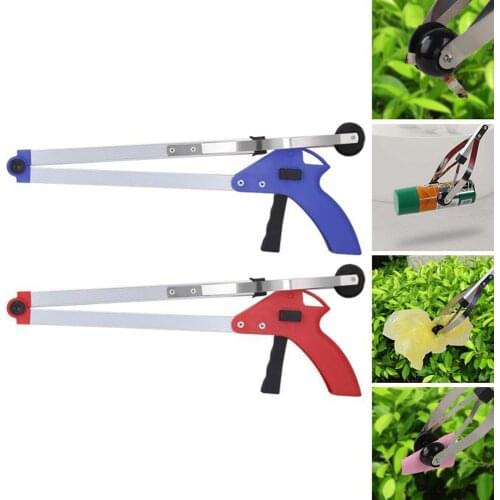 1PC Household Garbage Picker Folding Alloy Clip Trash Grabber for Garden Leaves Waste Pick Up