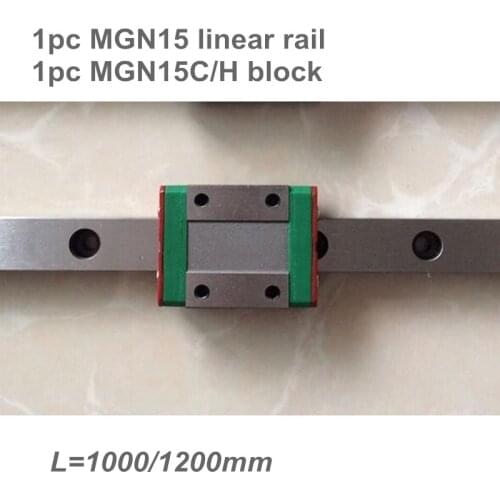 15mm Linear Guide MGN15 1000 1200 mm linear rail + MGN15H or MGN15C block 3d printer CNC for